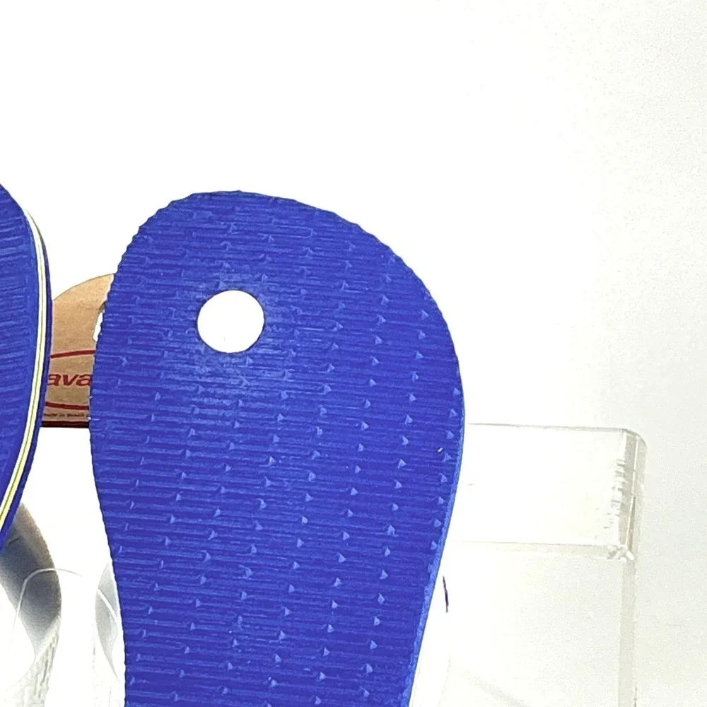 Havaianas Kids Size 31-32 US 2 Brasil Blue White Flip Flop Sandals Thong NEW $30